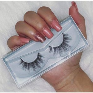 Women makeup false eyelashes